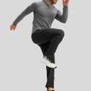 Pudolla Men's Athletic Pants with Zipper Pockets Stretch Workout Sweatpants Lightweight Running Joggers for Men (Black, L)