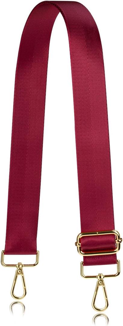 Allzedream Wide Purse Strap Replacement Crossbody Shoulder Bag Adjustable (Red)