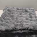 Cozy Bliss Faux Fur Throw Blanket for Couch, Fuzzy Soft Plush Thick Bubble Blanket for Sofa Bedroom Living Room,50 * 60 Inches Light Grey