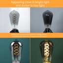 E26 ST64 Vintage Edison Light Bulbs, Smoky Grey Coated Glass, Dimmable, 4W(20W Equivalent) 150 Lumens, 2700K Soft White, Spiral Filaments Design, Antique Style, 25000 Hrs, 3-Pack