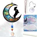 Dachshund Memorial Suncatcher, Personalized Pet Memorial Sun Catcher with Name Date, Dog Remembrance Gifts, Pet Loss Sympathy Rainbow Maker Heart-Shaped Crystal Suncatcher for Window Garden