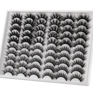 30 Pairs 20MM False Eyelashes ALICE Wholesale 6 Styles Lashes Bulk 6D Volume Dramatic Faux Mink Eyelashes Multipack, Black