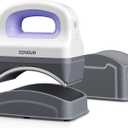 EENOUR Hat Press Machine, Mini Heat Press for Caps with 3 Heating Levels & Auto-Off, Handheld Cap Easy Press with 3"5.5" Arched Heating Plate, 2 Press Platens, A Safety Base