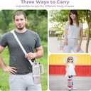 Metal Cup Holder with Strap for Stanley Cup 40 oz, Water Bottle Carrier Bag for Stanley Cup AccessoriesSports Water Bottle Accessories(White)