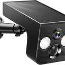 PM POPMAKE Solar Security Cameras Wireless Outdoor, 2K Battery Powered, Cloud/SD Storage, Built-in Solar, IP65 Waterproof, AI Motion, Color Night Vision, Outside WiFi Cameras for Home Security