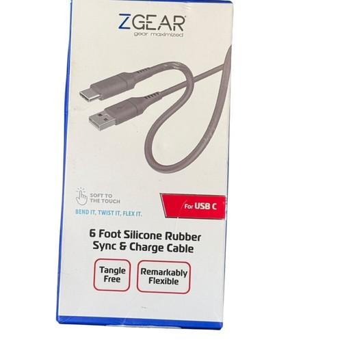 Zgear 6 Foot Silicone Rubber Sync & Charge Cable USB C