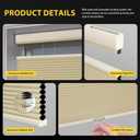 UNISHADES Top Down Bottom Up Cellular Shades Cordless Honeycomb Blinds for Indoor Windows, for Windows Size (31" W 64" H) Colour (Beige - Blackout)