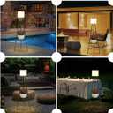 FUYO 2 Pack Solar Floor lamp Outdoor, 41.3'' Solar Powered Lights with 2 Plant Stand, Water-Resistant IP54 Outside Floor Lamps with 3 Lighting Modes for Patio Porch Yard Deck Decor