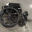 Drive Medical Silver Sport 1 Folding Transport Wheelchair - Lightweight Mobility Support - Full Armrests - Removable Swing-Away Footrests - Durable Steel Construction - Compact Folding Frame - Black