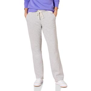 Amazon Essentials Women's Straight Leg Fleece Sweatpants with Drawstring  (XX-Large, Light Grey Heather)