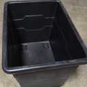 ReadySpace Commercial 16 Bushel Utility Cart with Steel Base, Poly Box Basket Truck, Laundry Cart, and Rolling Trash Bin, 47-Inch x 34.75-Inch x 35.5-Inch, 1000 Pound Weight Capacity, Black