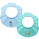 Baby Shower Shampoo Cap 2Pcs Adjustable Safety Eva Bath Visor Accessories Waterproof Soft Hair Washing Guard Bathing Hat for Girls, Boys, Infants, Kids and Toddlers-blue/green