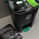 20L Dog Poop Trash Can Outside with Pooper Scooper & 50 Waste Bags- Outdoor Dog Poop Trash Can with Lid, Foot Pedal and Removable Inner Bin Waterproof and Odor Control