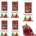 Berlune Christmas Scarf with Fringe Bulk Winter Soft Scarves for Women Men with Xmas Gift Boxes for Christmas Winter Party (Plaid)