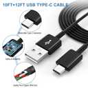 Type C Charger Fast Charging,Android Phone Charger Block with USB C Charger Cables 10Ft & 12Ft for S26/S25/S23/S22/S21/S20/S10/S10 Plus/S10E/S9/S8/S21Ultra/S22+/S22 Ultra/Note 8/9/10/20