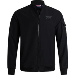 Reebok Mens Rain Jacket - Full Zip Up Lightweight Water Resistant Windbreaker Soft Shell Collar Rain Coat for Men (S-XL) (Large, Black)