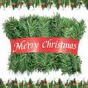 Christmas Garland 54 Feet - 3 Stands Artificial Evergreen Garland Soft Greenery Garland Set for DIY Christmas Decoration, Non-Lit Indoor Outdoor Garlands for Stair Railing/Mantle/Holiday/Party Decor