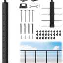 CKE 36" Cable Railing Post(Post 35"x2"x2"), Adjustable Top Level Drilled Cable Railing Post, Matte Black T304 Stainless Steel Level Drilled Railing Line Handrail Post for Indoor Outdoor, LP01