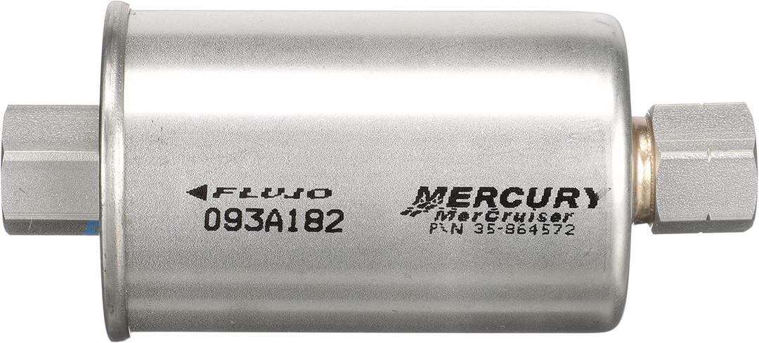 Quicksilver 864572 Replacement Inline Fuel Filter for MerCruiser Sterndrive and Inboard Gasoline Engines