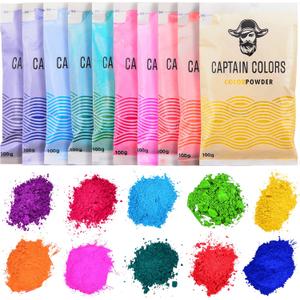 Captain Colors x 100gram Each-Holi, 10 Natural Powders for Color Wars, Fun Runs, Summer Camps, Festivals, 5k Marathons, Gender Reveals, Parties, Fundraisers, and Rangoli