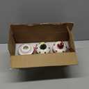 Vesici 3 Pcs Christmas Glass Jar Hot Cocoa Bar Supplies Hot Chocolate Bar Small 9.5 oz Clear Glass Christmas Jar with Santa Tree Penguin Lid Xmas Canister for Xmas Gift Winter Home Table Decor