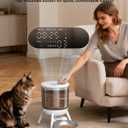 Invengo Automatic Cat Feeder, 3L Timed Pet Feeder for Cats & Small Dogs, Dual Power USB & Battery, Clear Hopper, Easy-Clean, Dry Food & Kibble, Up to 6 Meals Daily