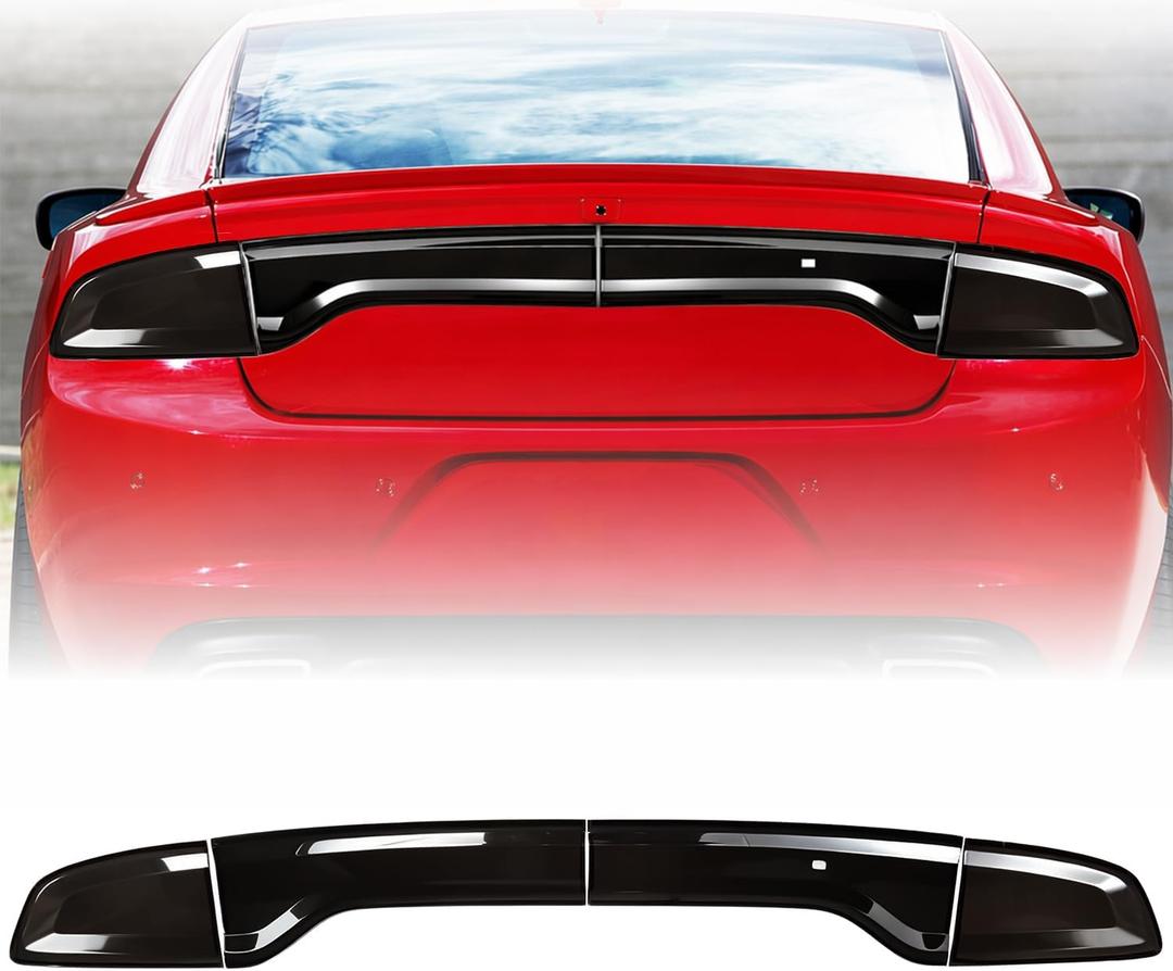Tail Light Cover Smoked Tail Light Guard Fit for 2015-2024 Dodge Charger