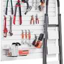 VEVOR Slat Wall Paneling, 4 x 4 ft, PVC Garage Slatwall with Modular Design, White Slat Wall Easy-to-Install Adjustable Slatwall Panel with Coupling Structure & DIY Cutting, Fits for Storage & Display