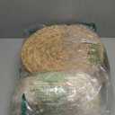 24 PCS Round Woven Placemats Set, 8 Boho Rattan Tablemats 13" Natural Water Hyacinth Farmhouse Place Mats with 8 Cotton Napkins, 8 Wooden Beads Napkin Ring for Kitchen Dining Table Decor, 8 Pieces