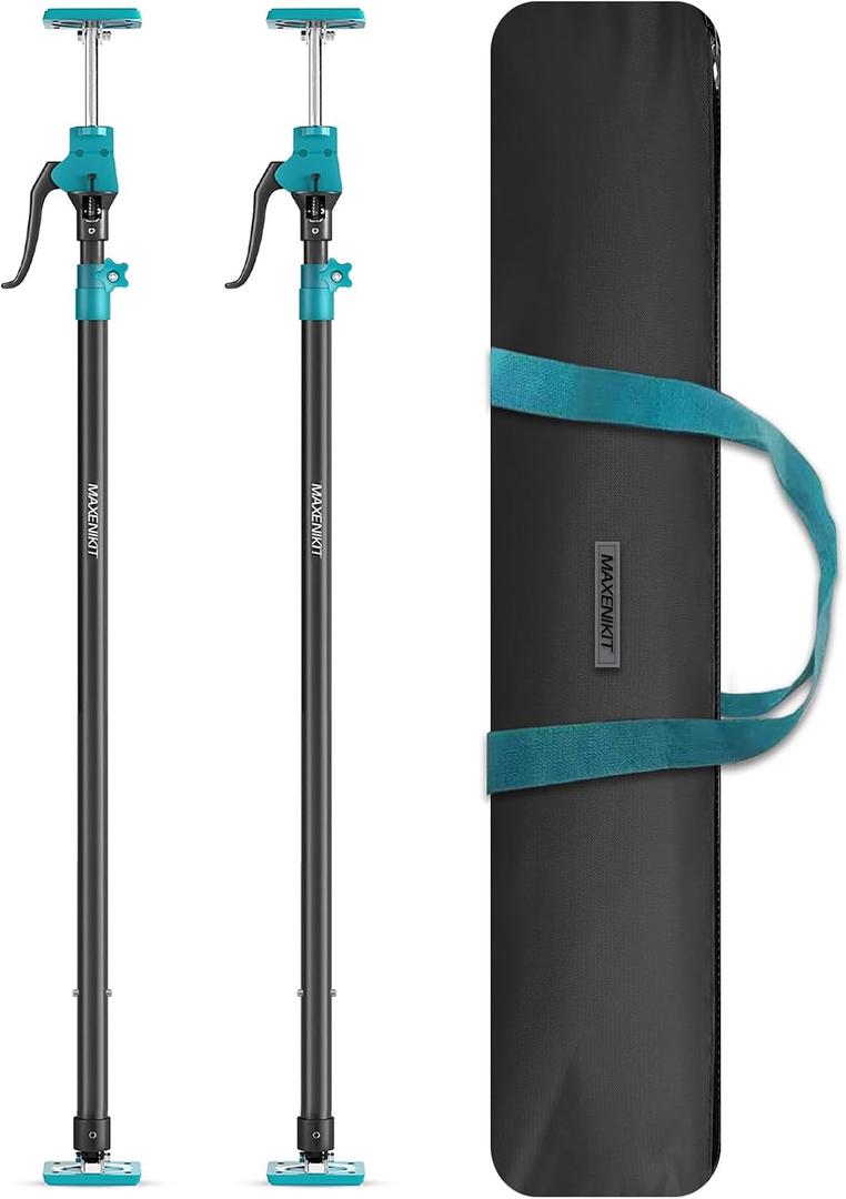 Third Hand Support Pole Heavy Duty, Cabinet Jacks for Installing Cabinets with 200 LBS Capacity and Expand from 49-1/5 to 114-1/5 in, 2-PC