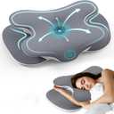 A-Pce Cervical Neck Pillow, Ergonomic Memory Foam Pillows for Neck Pain Relief with Breathable Pillowcase, Adjustable Contour Neck Support Pillow for Side Back Stomach Sleepers, Odorless