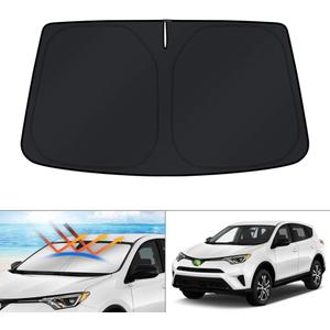 KUST Windshield Sun Shade for Toyota RAV4 2013 2014 2015 2016 2017 2018 Window Accessories Shade Sun Protector Foldable Block UV Rays Keep Car Cooler