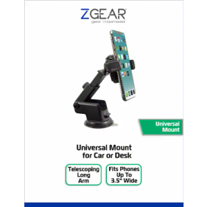 ZGear Universal Phone Mount for Car or Desk - Black