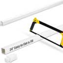 24-Inch Adjustable Towel Bar Replacement Rod Easy to Cut & Fit, Spring-Loaded Plastic Towel Bar for Ceramic Holder, Rustproof & No-Drill Installation, Vintage Bathrooms & Rental Homes Friendly