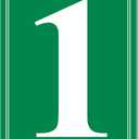 Premium Aluminum Number Signs 1, Metal 12" X 8" Green Numbered Signs Outdoor for Parking Lots, Floor, Dock, Court, Aisle, Field, High Visibility, No Fade, Weather-resistant