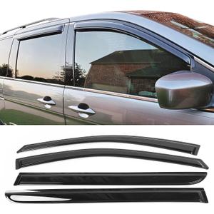 Window Visor Compatible with 2008-2010 Honda Odyssey, Acrylic Smoke Tinted 4PCS Sun Rain Guard Wind Vent Air Deflector by IKON MOTORSPORTS, 2009