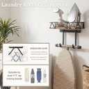 PERFNIQUE Ironing Board Holder Wall Mount, Ironing Board Hanger, Iron Board Wall Mount(T&V Shaped), Iron Storage, Laundry Room Organization&Farmhouse Laundry Room Decor