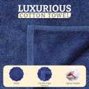Premium, Set of 4, Extra Large, 100% Cotton, Bath Towels, 30 x 60 inches, Very Soft, Quick-Dry, Lightweight, 600GSM