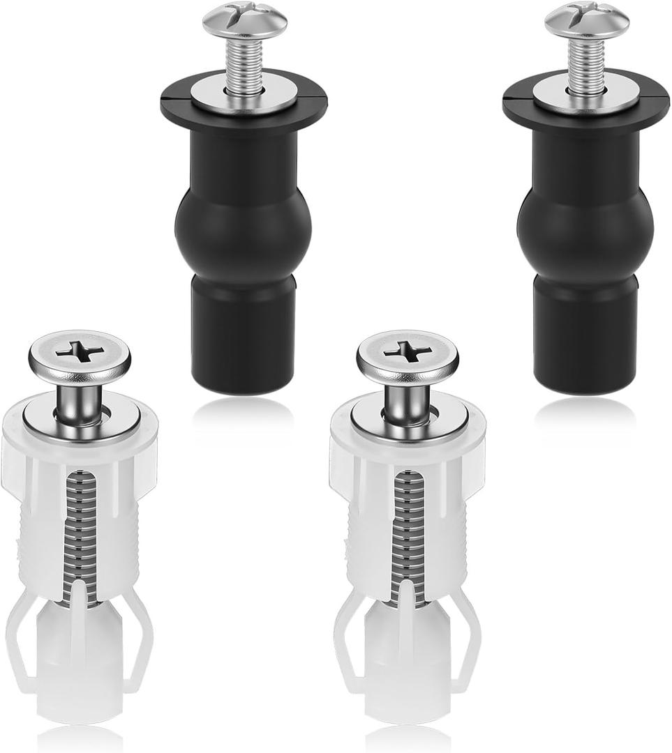 2 Set Stainless Universal Toilet Seat Bolts and Nuts Set Toilet Seat Screws Universal Toilets Hardware Replacement Kit Toilets Seats Top Fixing Part Brass Thread Insert for Easy Installation