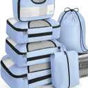 Veken 6 Set Packing Cubes, Travel Gifts for Women Mom, Carry on Suitcase Organizer Bags with Hanging Toiletry Bag and Large Laundry Bag, Travel Essentials Luggage Accessories for Cruise Ship