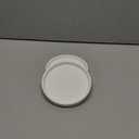 Braque Ceramic Plant Saucer 4.9 Inch, 2 Pack Round White Flower Plant Saucers for Holding Water Drips and Soil, Ceramic Drainage Tray for Plant Pots, Include Silicone Feet Protect Surface