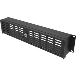 JINGCHENGMEI 2U Rack Mount Security Cover for 19-inch Server Rack & Network Cabinet- Hinged Locking Rack Panel Door for Access Control and Physical Security