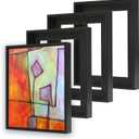 4 Pack Floater Frames for 16"x20" Art Paintings with 0.6"~0.9" Deep Black