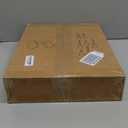 Kitstorack TV Tray Table, Adjustable Height & Flip-Top & Rounded Metal Corners, Snack Table for Couch, Sofa, Bed, Chair, Living Room, C Shaped End Side Table for Eating, Dinner or Laptop, Small Spaces (Brown)