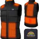 Heated Vest for Men Women with 16000mAh Battery Pack for Outdoor Hunting Skiing (X-Large-XX-Large, Black)