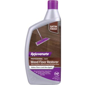 Rejuvenate Professional Wood Floor Restorer Fills Scratches, Shines And Protects Wood Flooring For A Matte Satin Shine, 32 Ounces