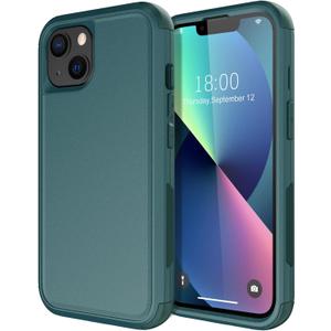 Diverbox for iPhone 13 Case [Shockproof] [Dropproof] [Dust-Proof],Heavy Duty Protection Phone Case Cover for Apple iPhone 13 (Dark Green)