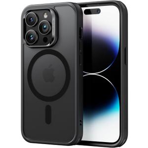 ESR Military-Grade MagSafe Compatible Shockproof Yellowing Resistant Magnetic Case for iPhone 14 Pro Max, Frosted Black