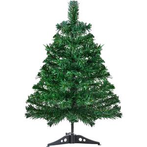 Gloreyan 22Inch Artificial Christmas Tree Green Tabletop Christmas Tree with Plastic Stand Mini Xmas Pine Tree for Party Supplies Indoor Outdoor Holiday Home Decoration