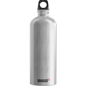 SIGG - Recycled Metal Water Bottle - Traveller - Made in Switzerland - Carbonated Drinks - BPA-Free - 34 Oz (33.8 Ounces, Alu)